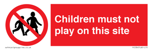 children must not play on this site